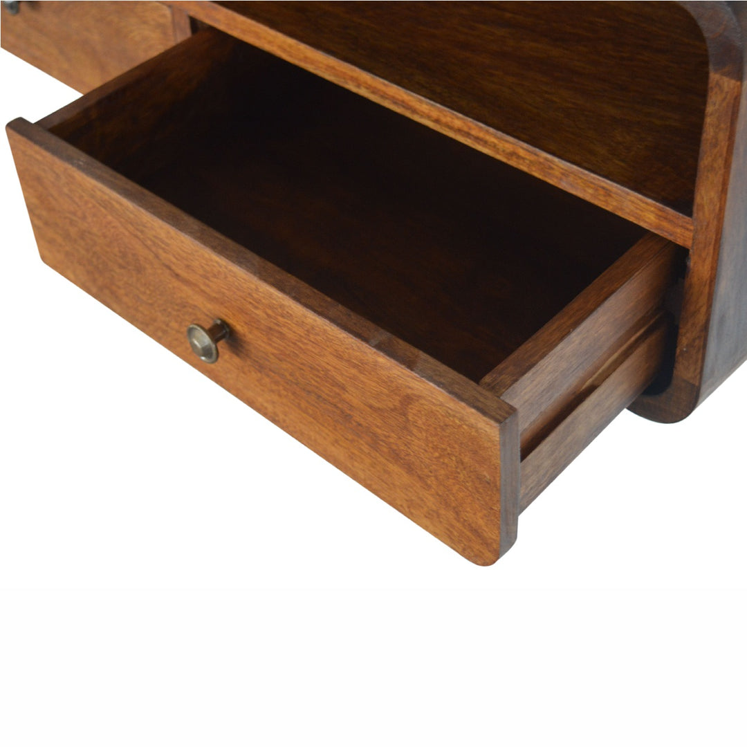 Floating Chestnut Open Console - Element & Elm