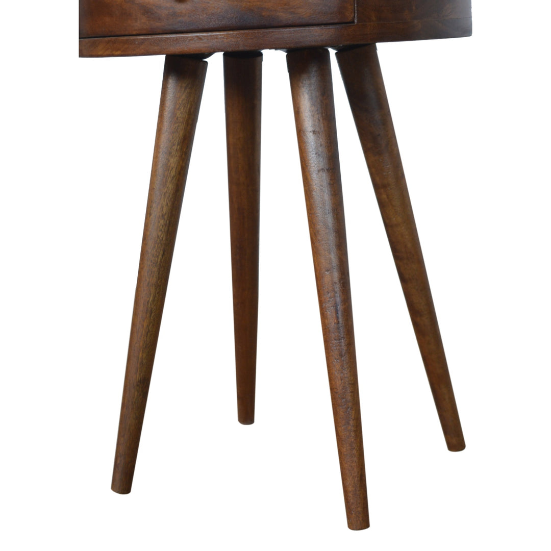 Nordic Chestnut Circular Nightstand - Element & Elm