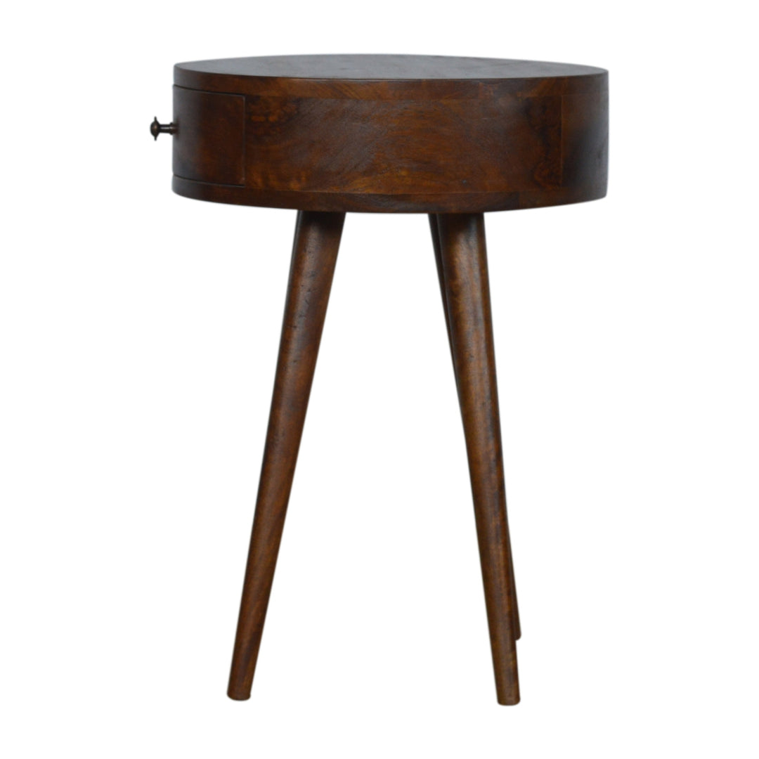 Nordic Chestnut Circular Nightstand - Element & Elm