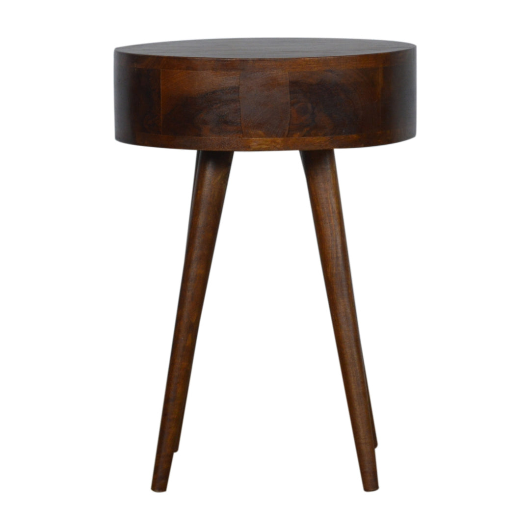 Nordic Chestnut Circular Nightstand - Element & Elm