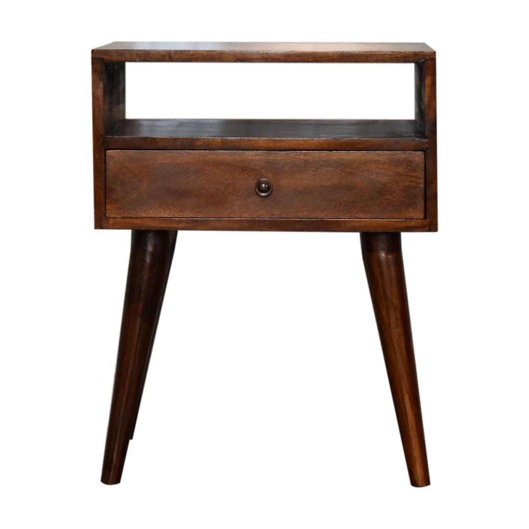 Modern Chestnut Solid Wood Nightstand - Element & Elm