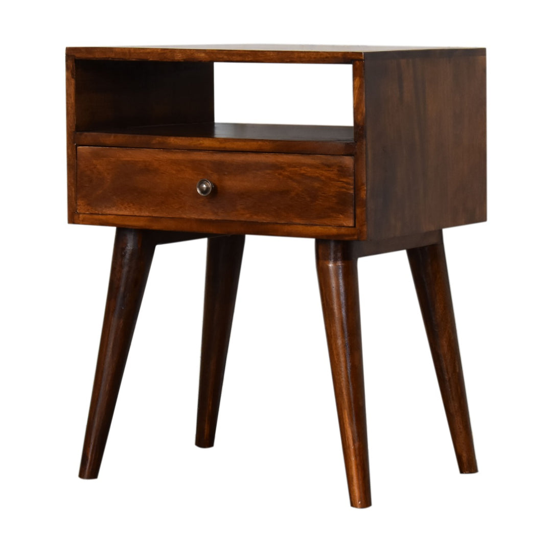 Modern Chestnut Solid Wood Nightstand - Element & Elm