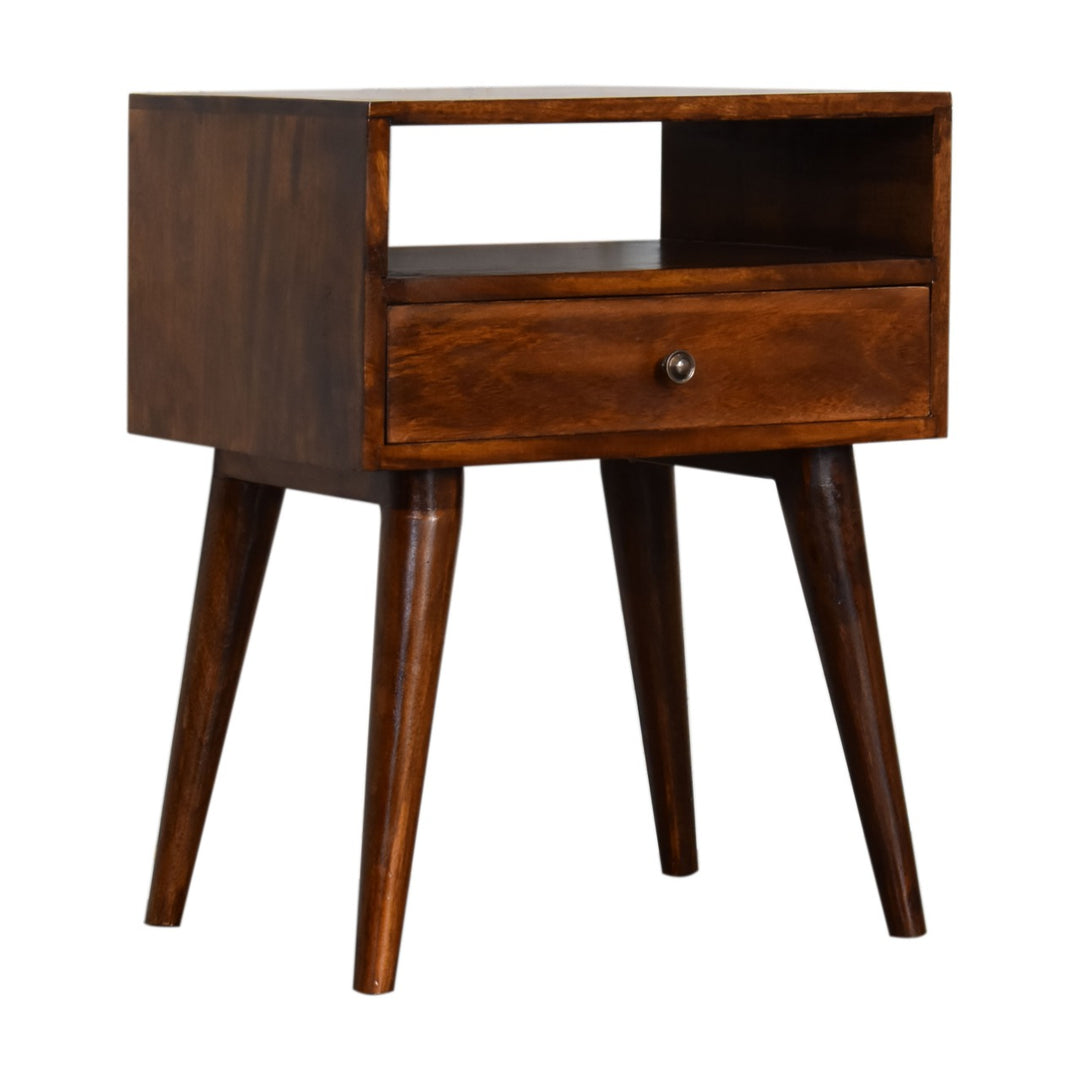 Modern Chestnut Solid Wood Nightstand - Element & Elm