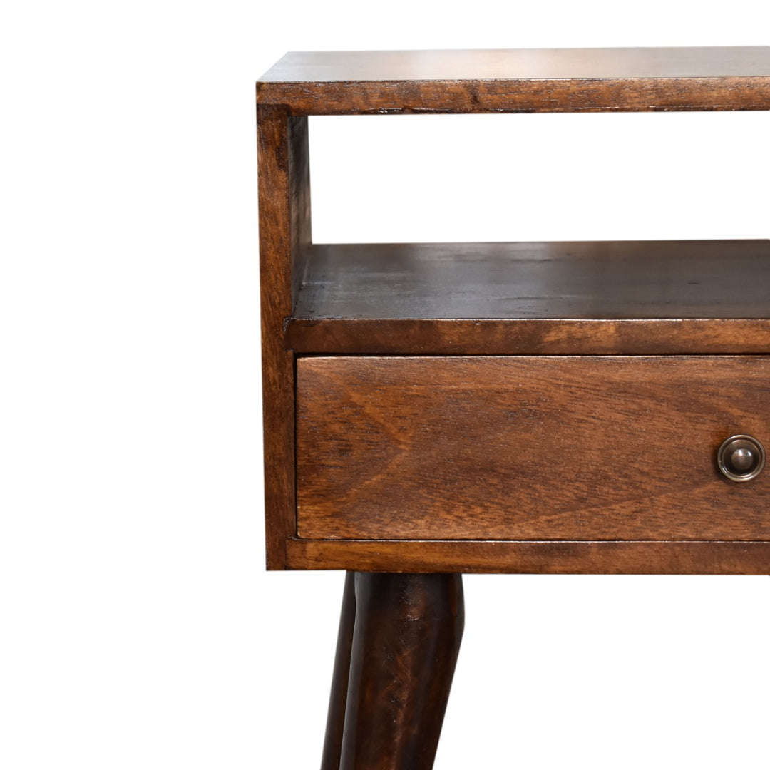 Modern Chestnut Solid Wood Nightstand - Element & Elm