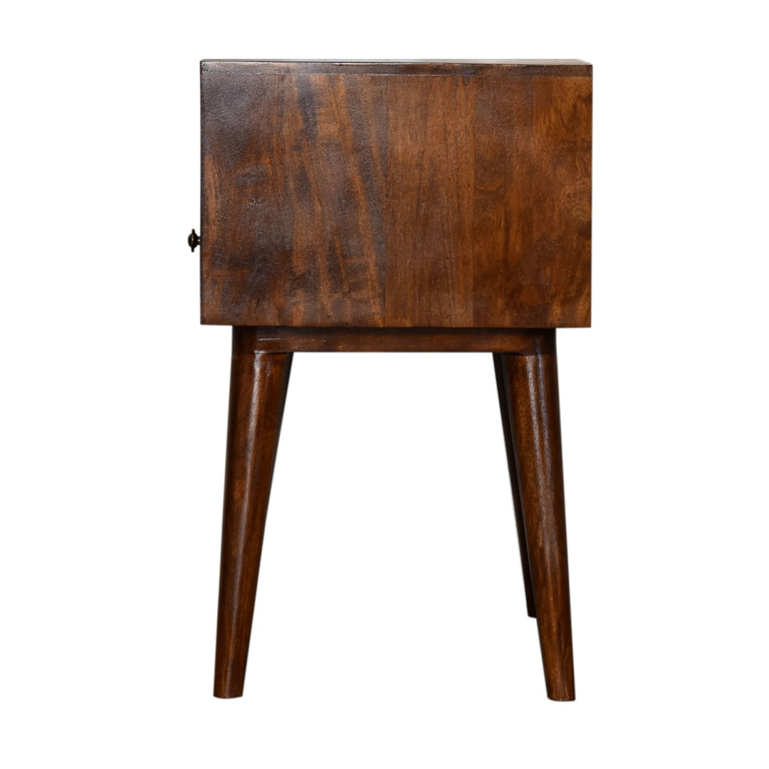 Modern Chestnut Solid Wood Nightstand - Element & Elm