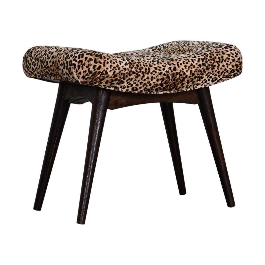 Leopard Print Curved Bench - Element & Elm