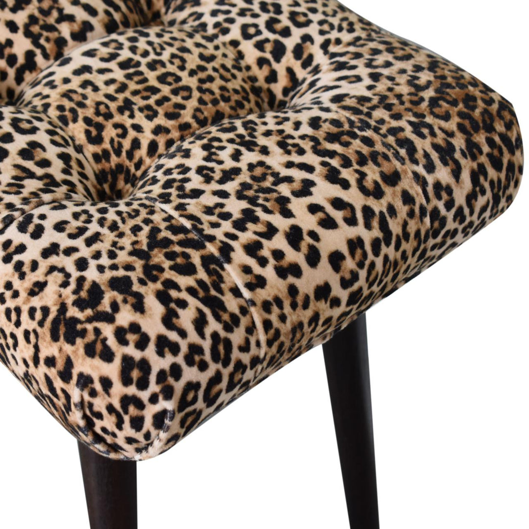 Leopard Print Curved Bench - Element & Elm