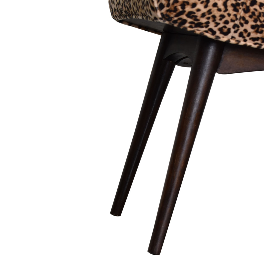 Leopard Print Curved Bench - Element & Elm