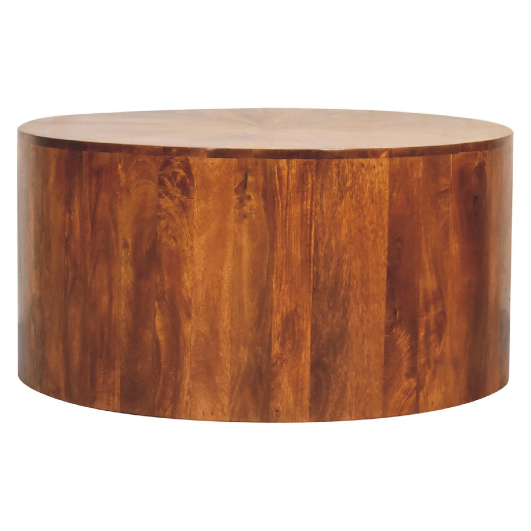 Chestnut Round Wooden Coffee Table - Element & Elm