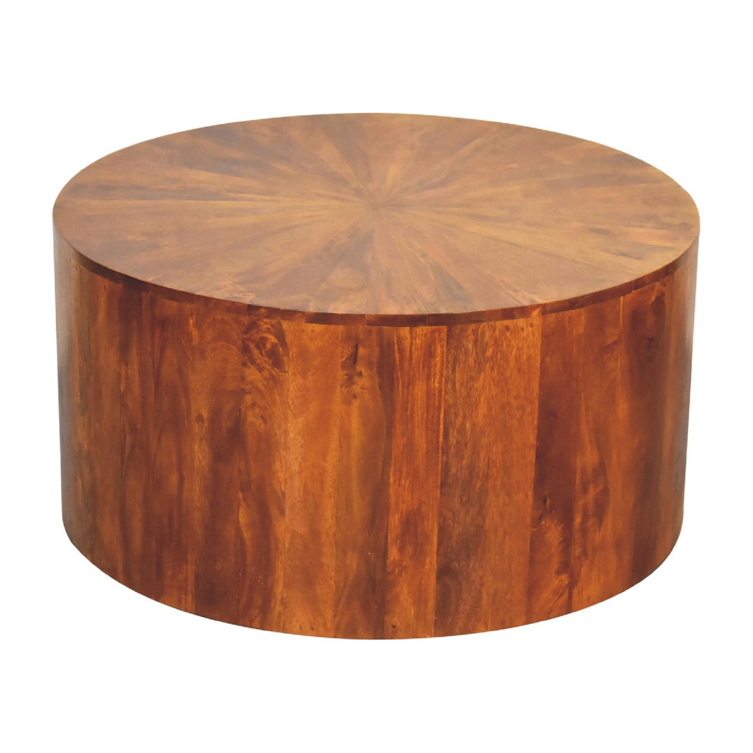 Chestnut Round Wooden Coffee Table - Element & Elm