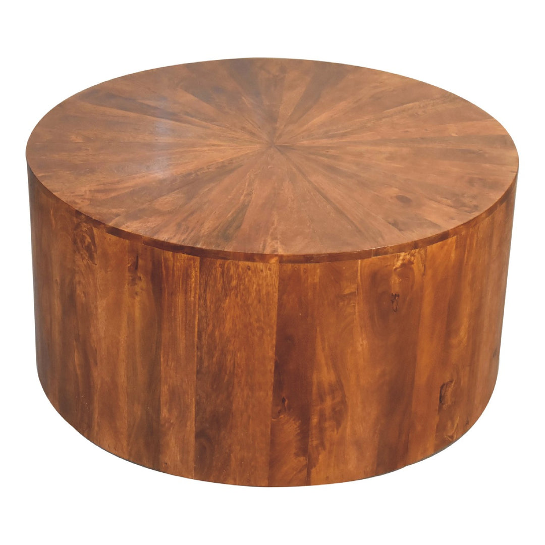 Chestnut Round Wooden Coffee Table - Element & Elm