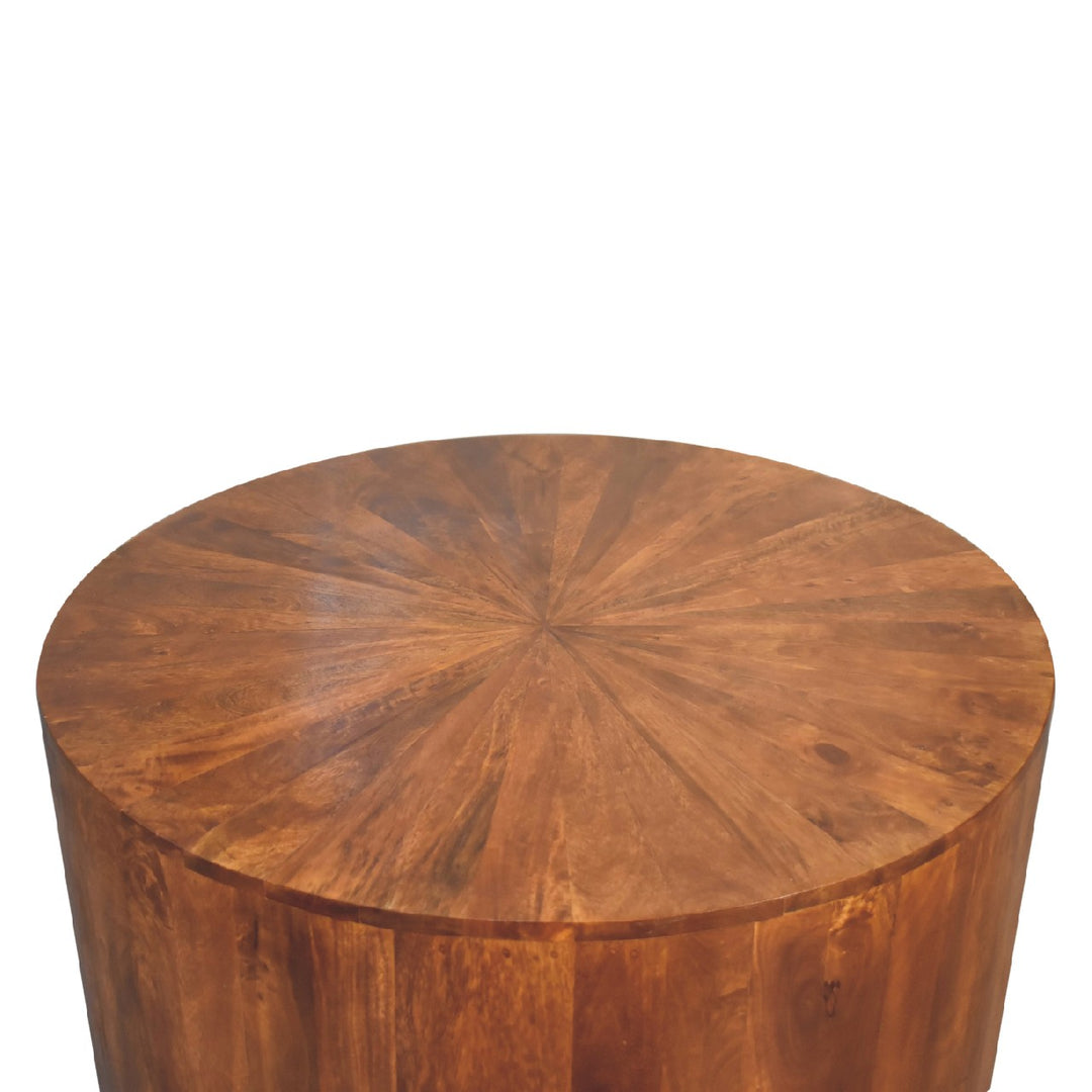 Chestnut Round Wooden Coffee Table - Element & Elm