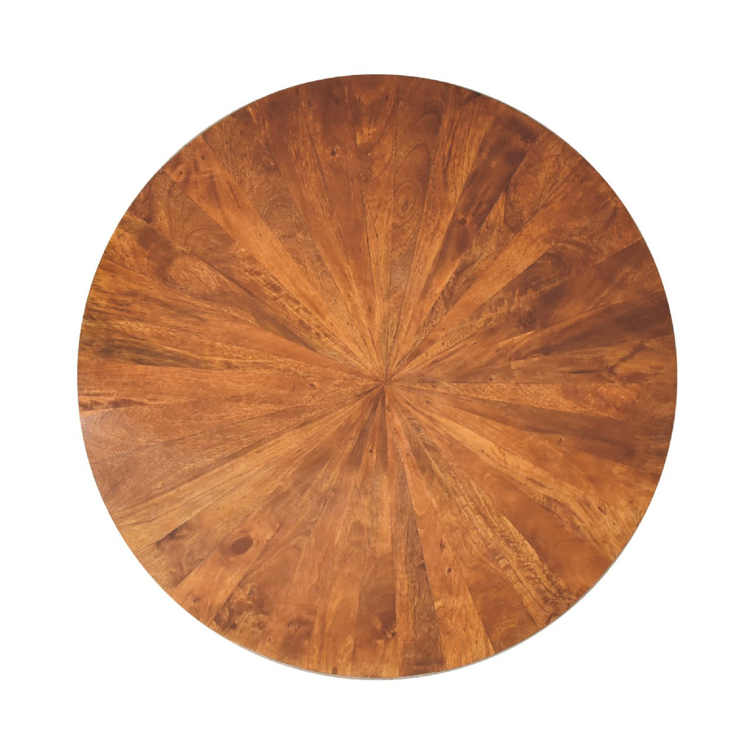 Chestnut Round Wooden Coffee Table - Element & Elm