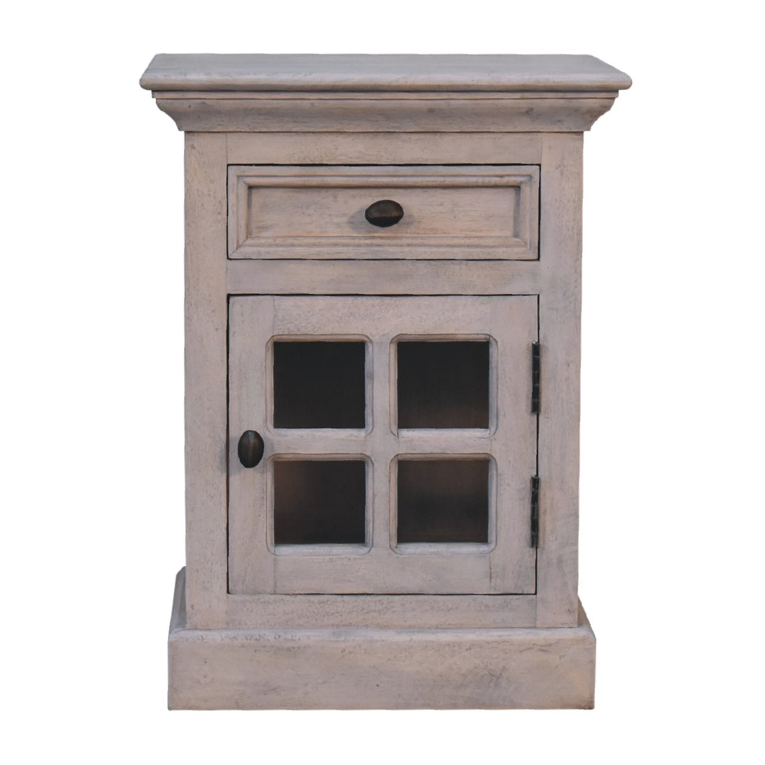 Glazed Stone Nightstand