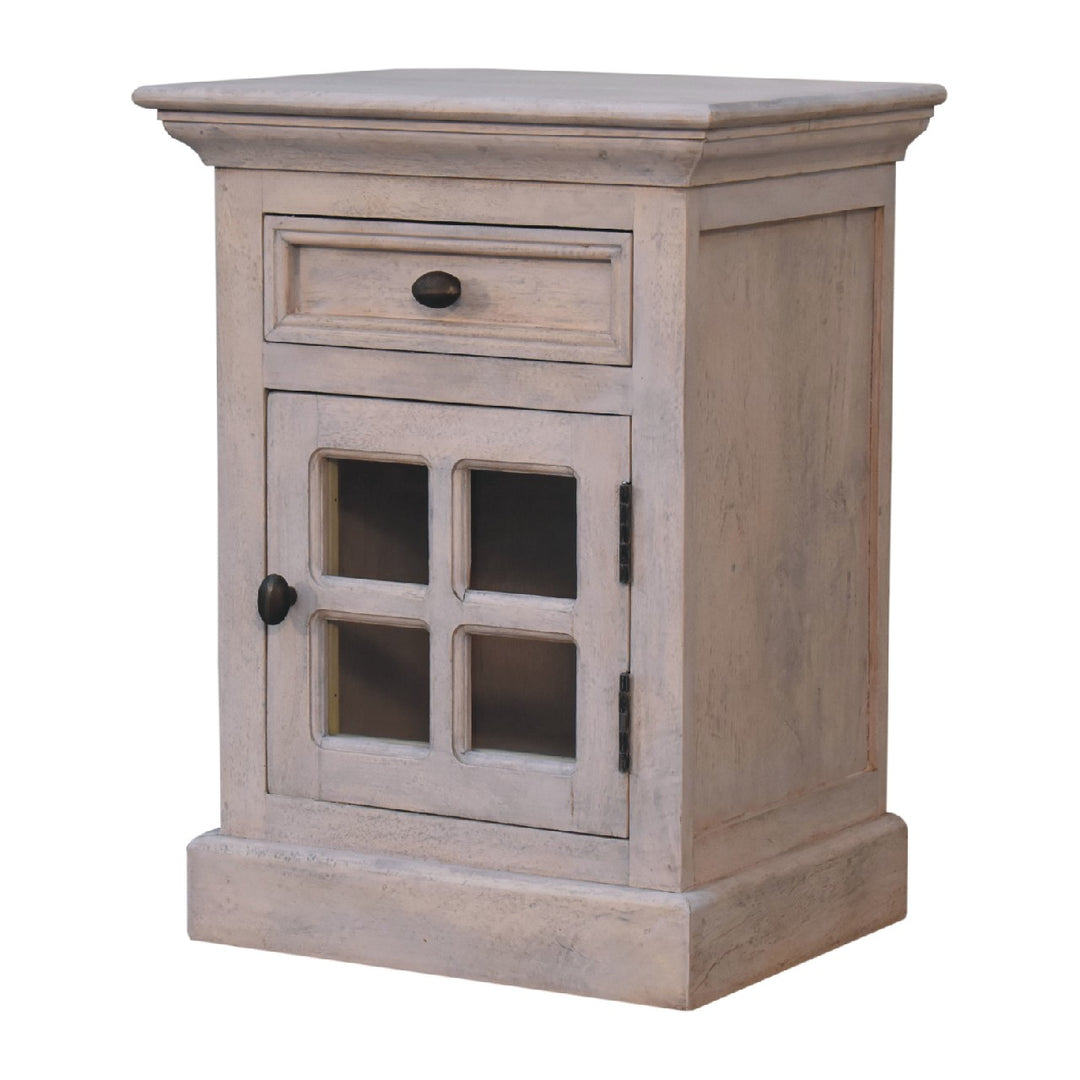 Glazed Stone Nightstand