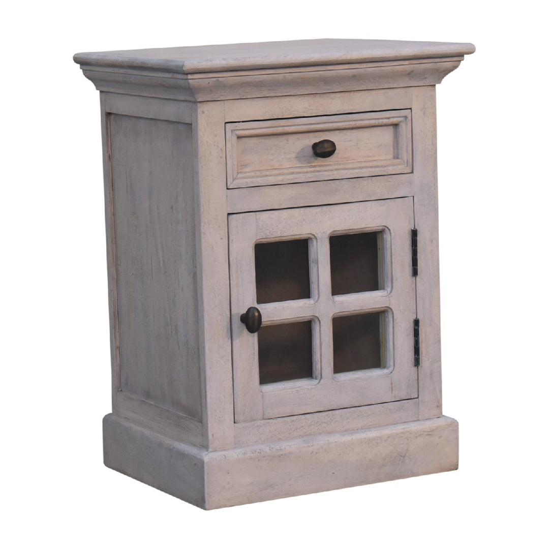 Glazed Stone Nightstand