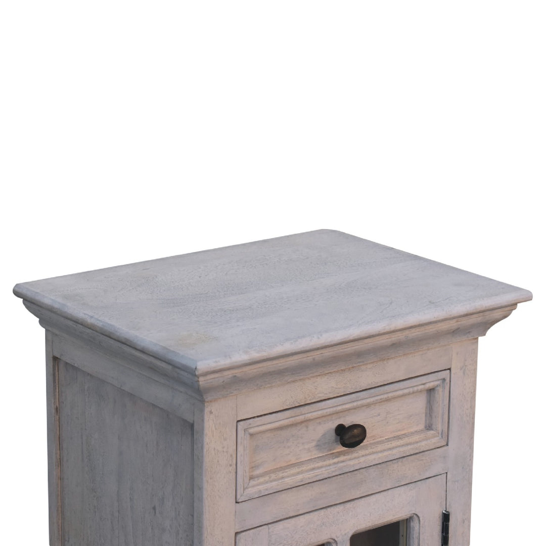 Glazed Stone Nightstand