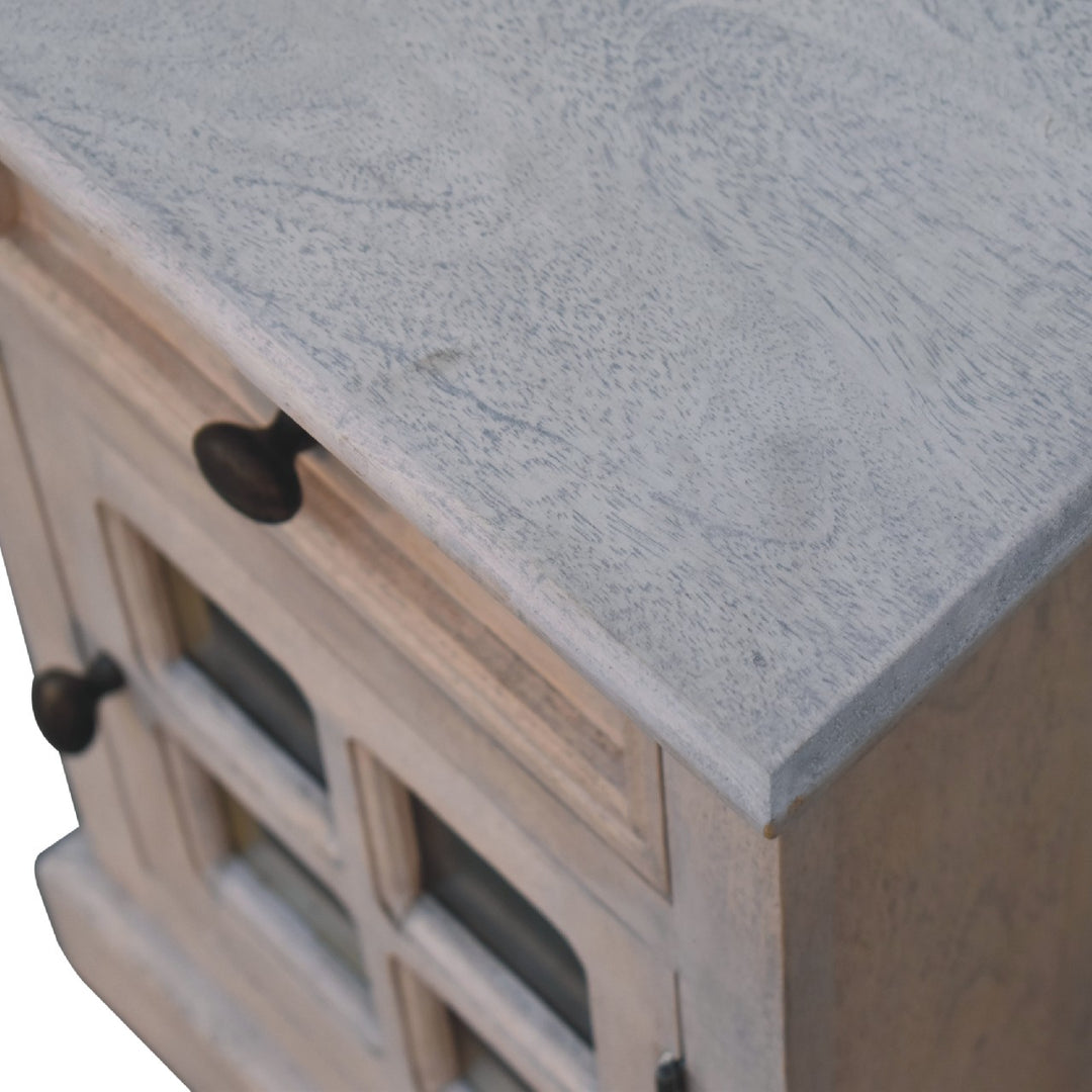 Glazed Stone Nightstand