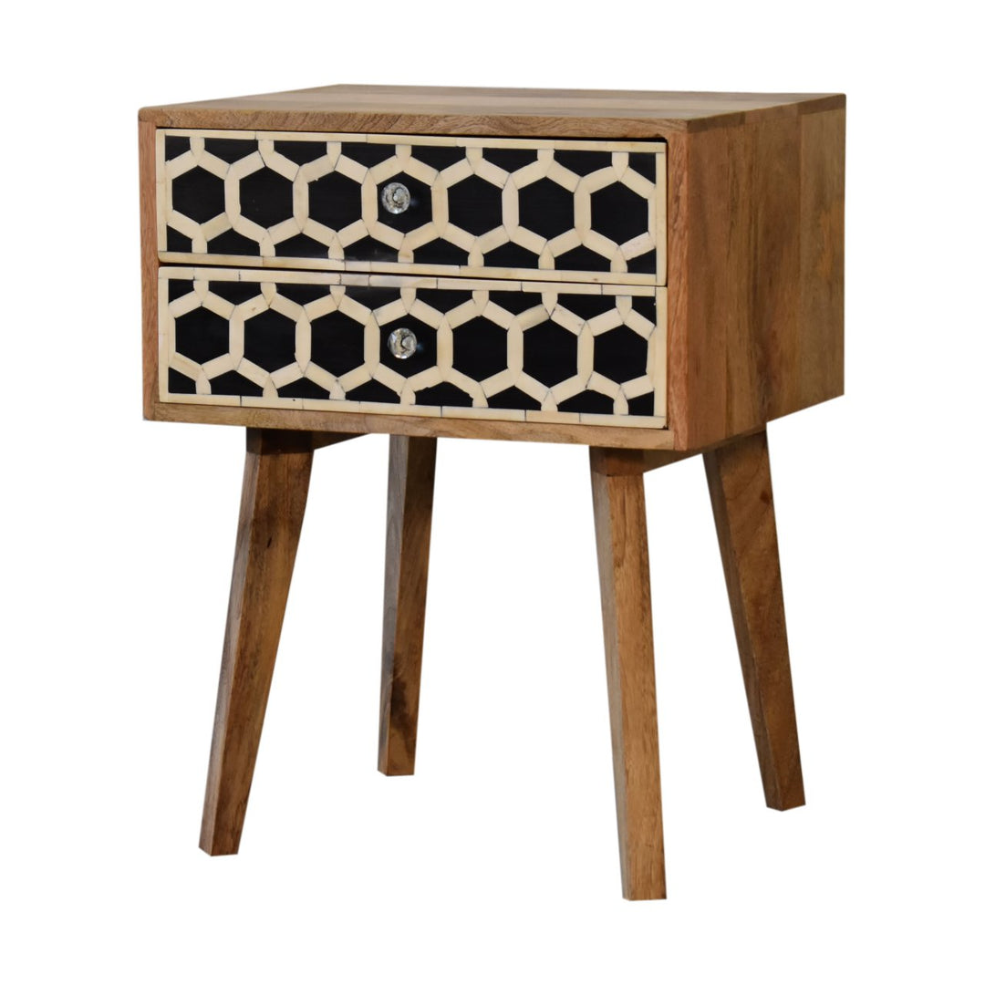 Bone Inlay Scandi Nightstand - Element & Elm