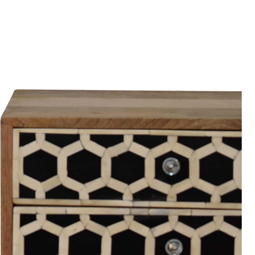 Bone Inlay Scandi Nightstand - Element & Elm