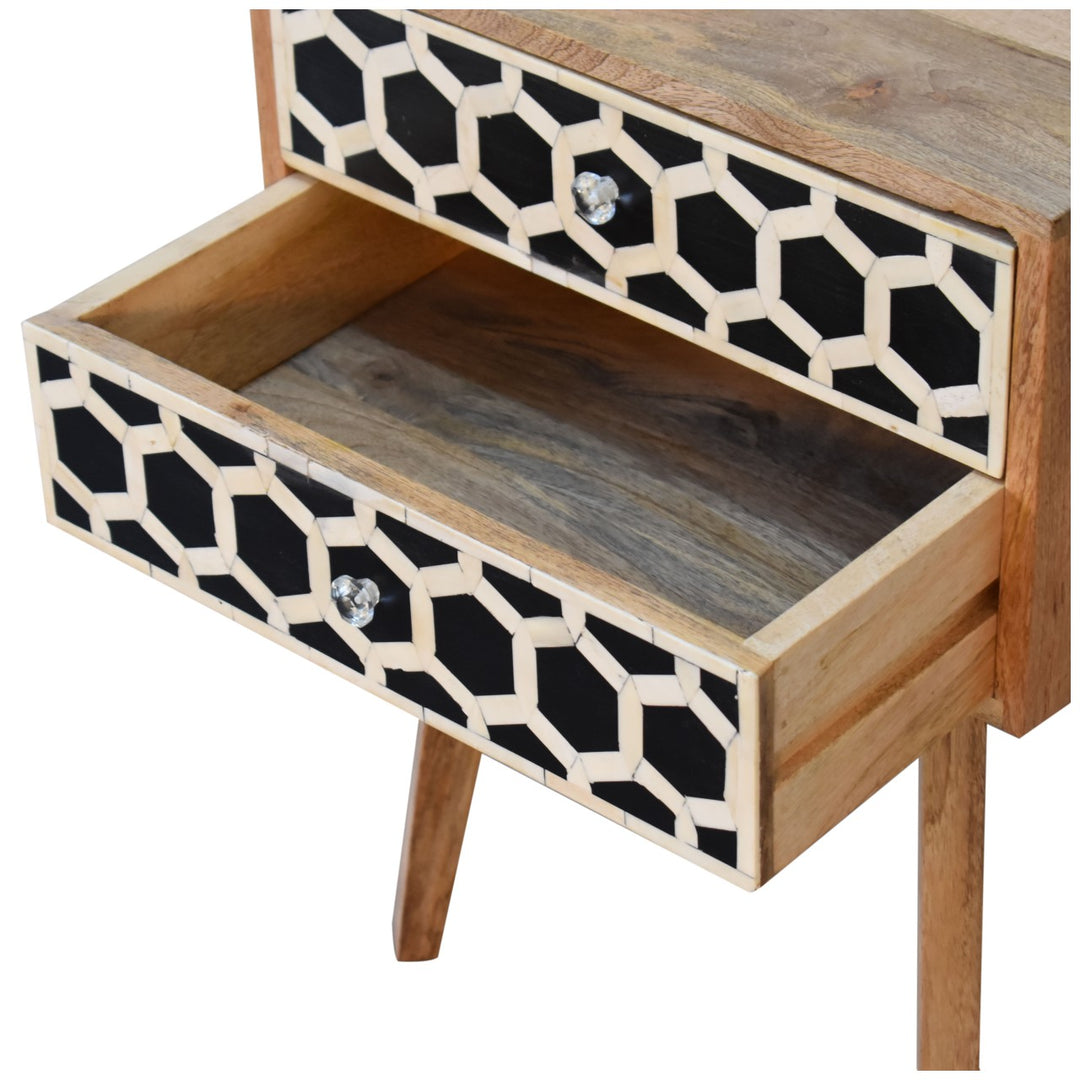 Bone Inlay Scandi Nightstand - Element & Elm