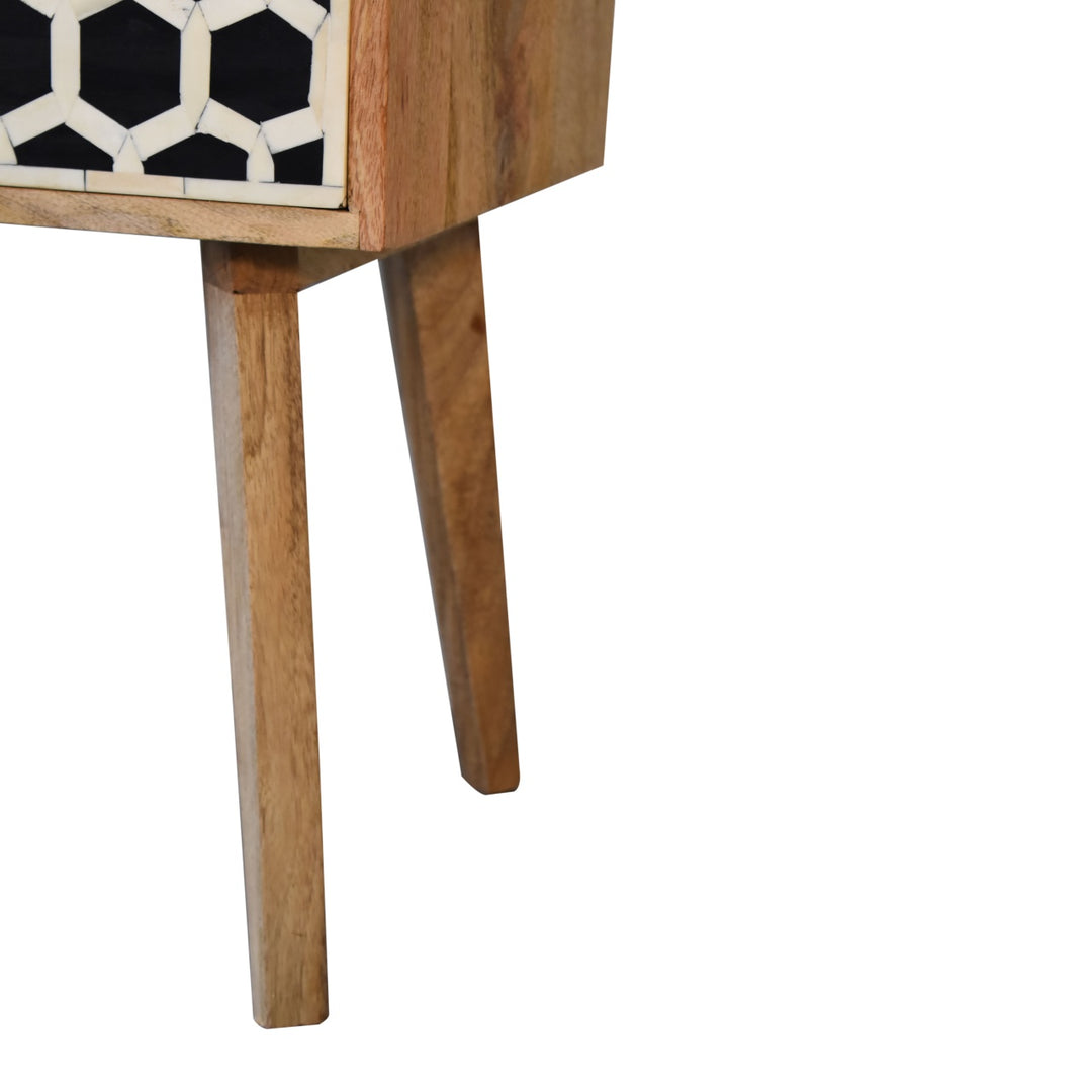 Bone Inlay Scandi Nightstand - Element & Elm