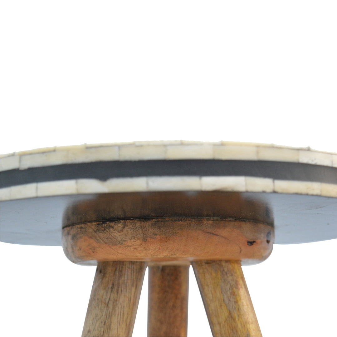 Bone Inlay Tripod Stool - Element & Elm