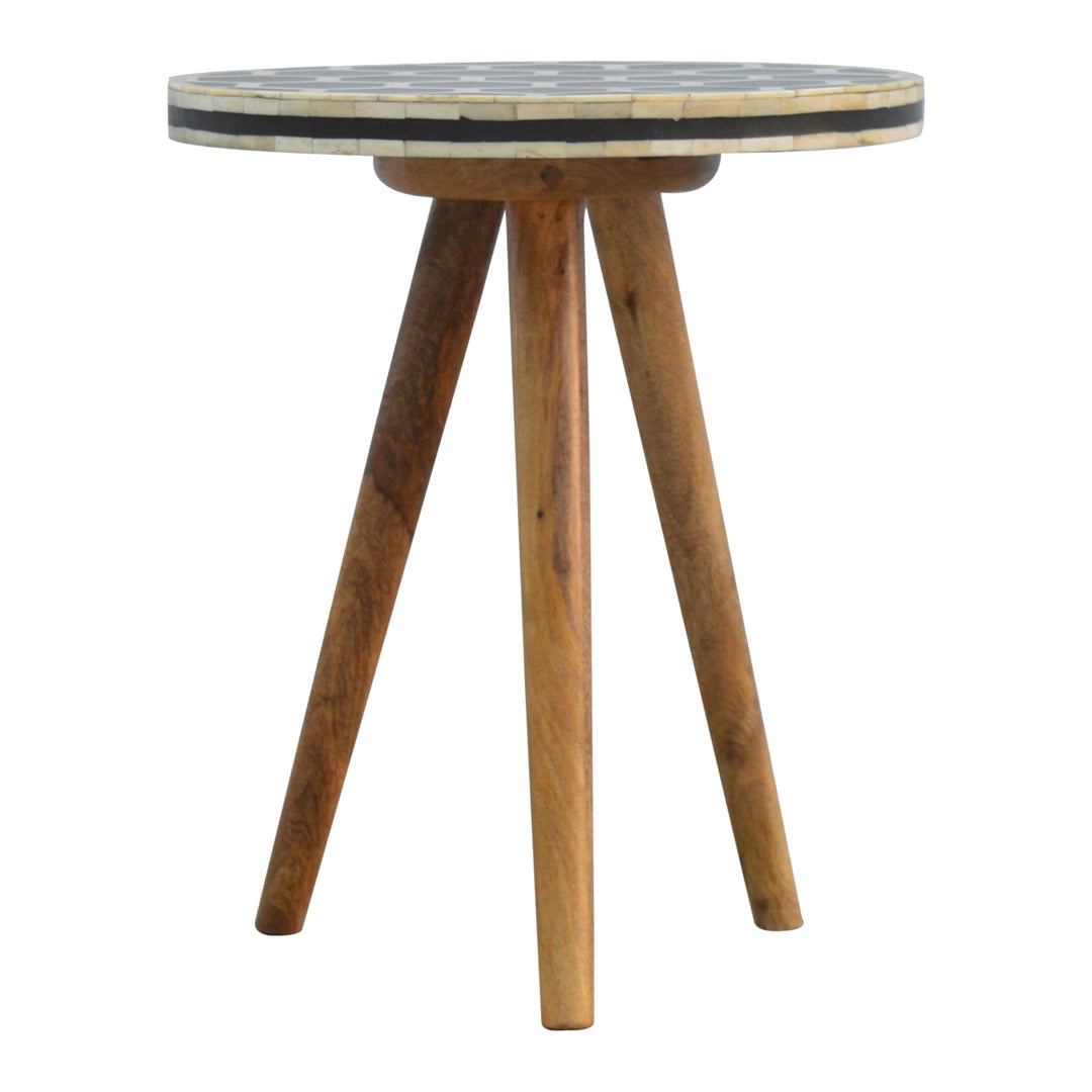 Bone Inlay Tripod Stool - Element & Elm