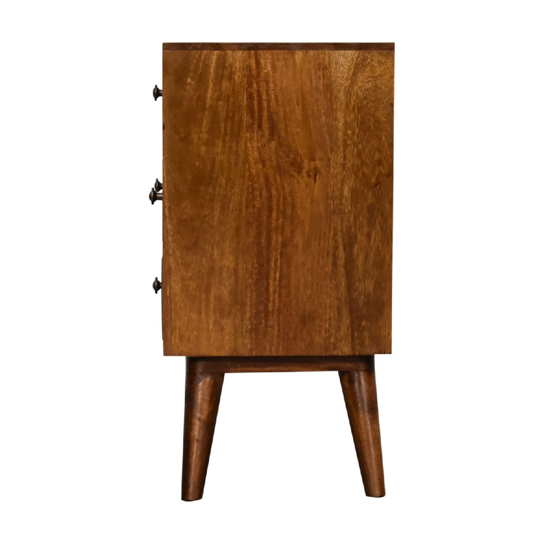 4 Drawer Multi Chestnut Nightstand - Element & Elm