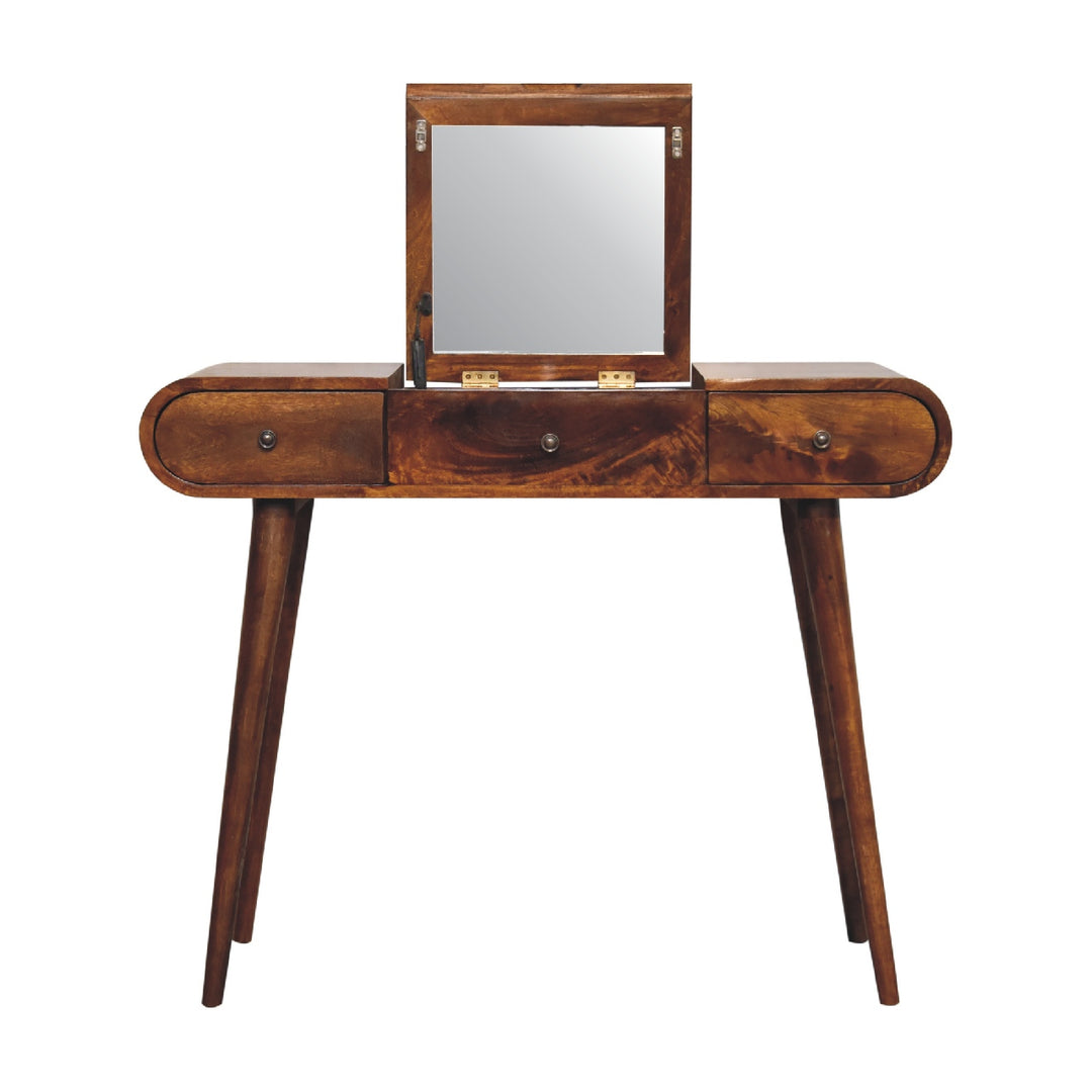 Chestnut Mirror Dressing Table - Element & Elm