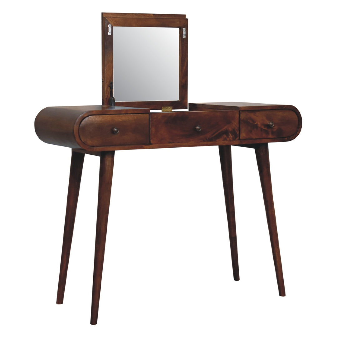 Chestnut Mirror Dressing Table - Element & Elm