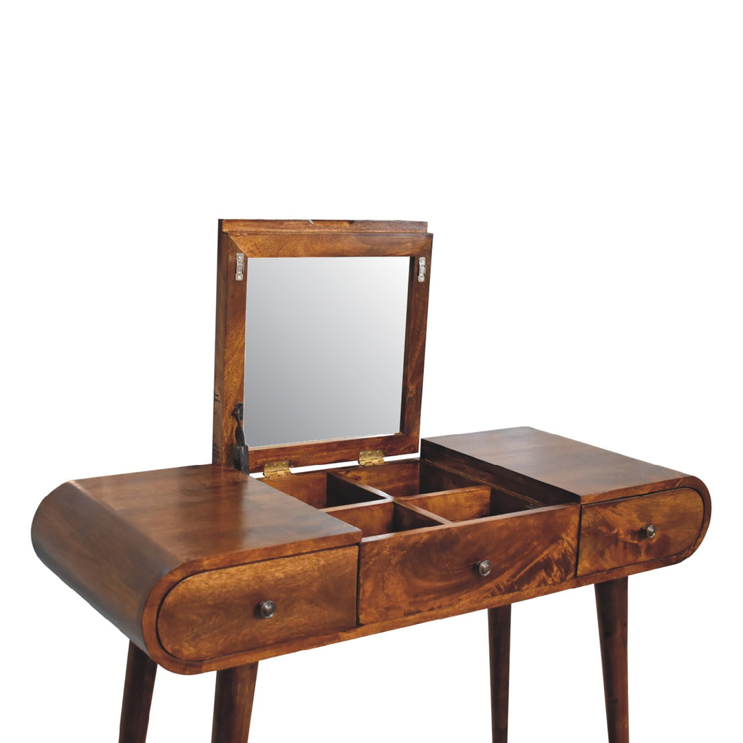 Chestnut Mirror Dressing Table - Element & Elm