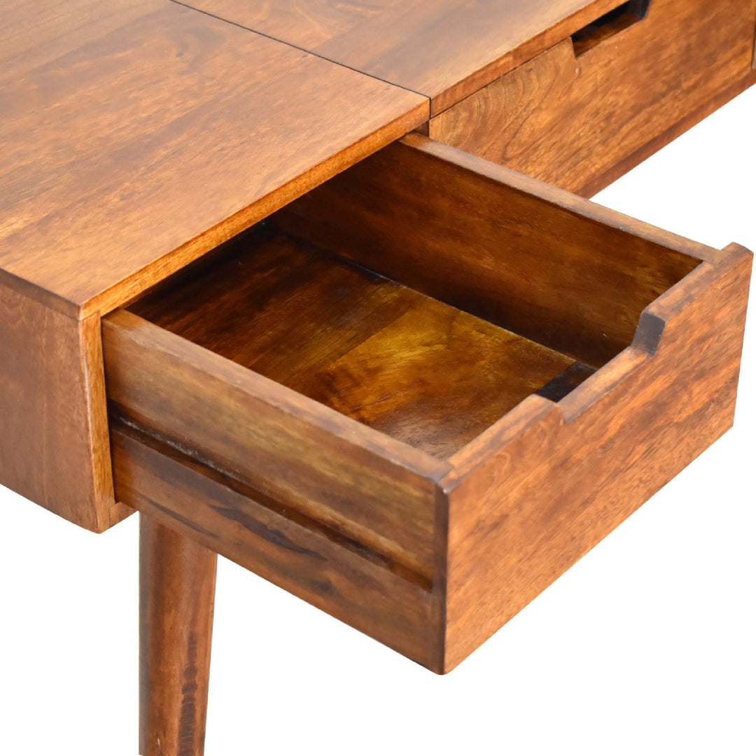 Chestnut Foldable Mirror Table - Element & Elm