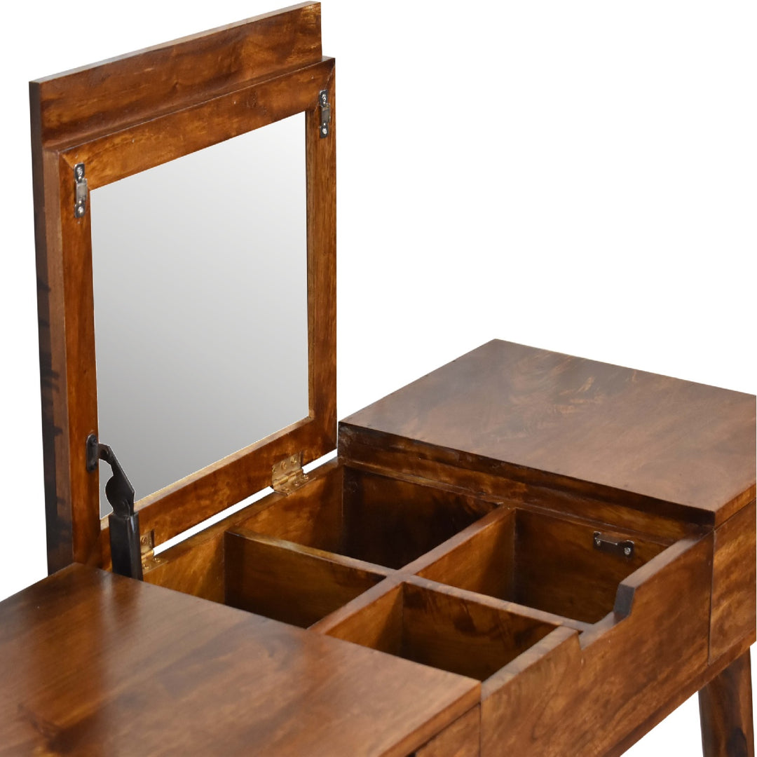 Chestnut Foldable Mirror Table - Element & Elm