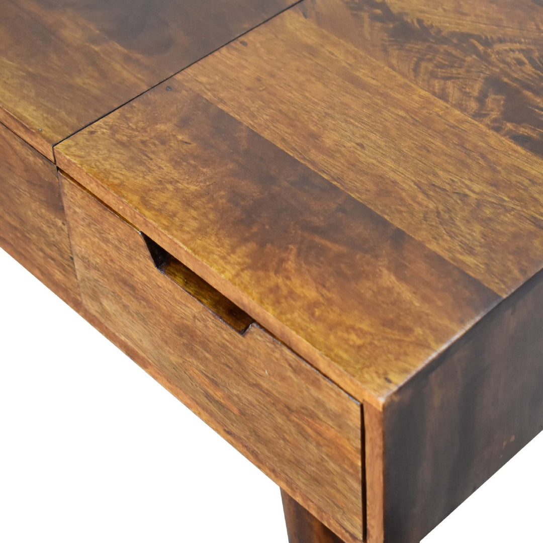 Chestnut Foldable Mirror Table - Element & Elm