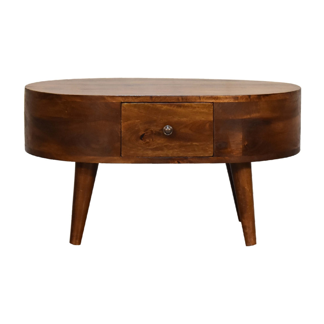 Mini Chestnut Rounded Coffee Table - Element & Elm