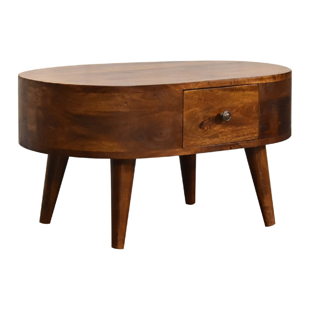 Mini Chestnut Rounded Coffee Table - Element & Elm