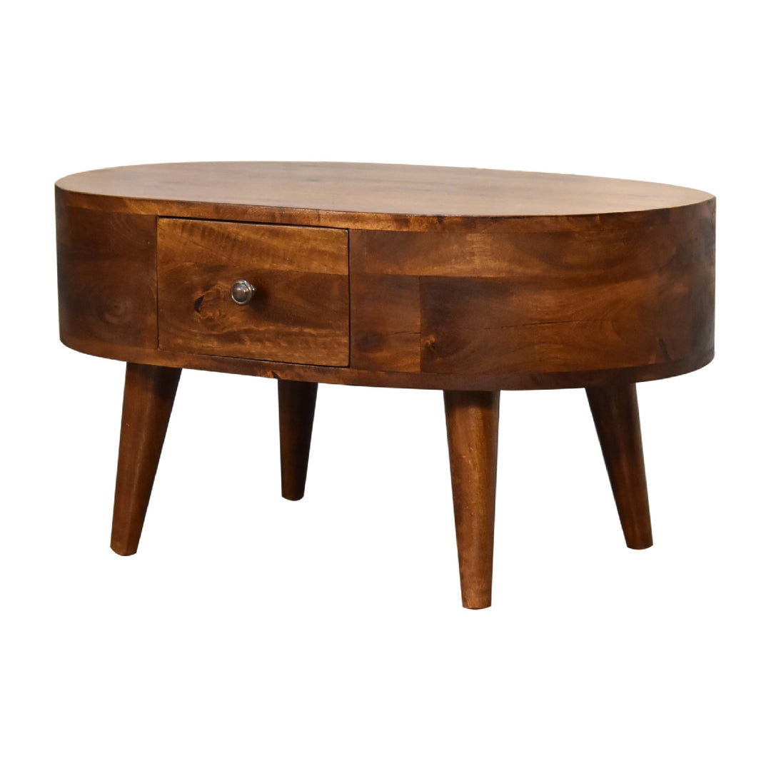 Mini Chestnut Rounded Coffee Table - Element & Elm