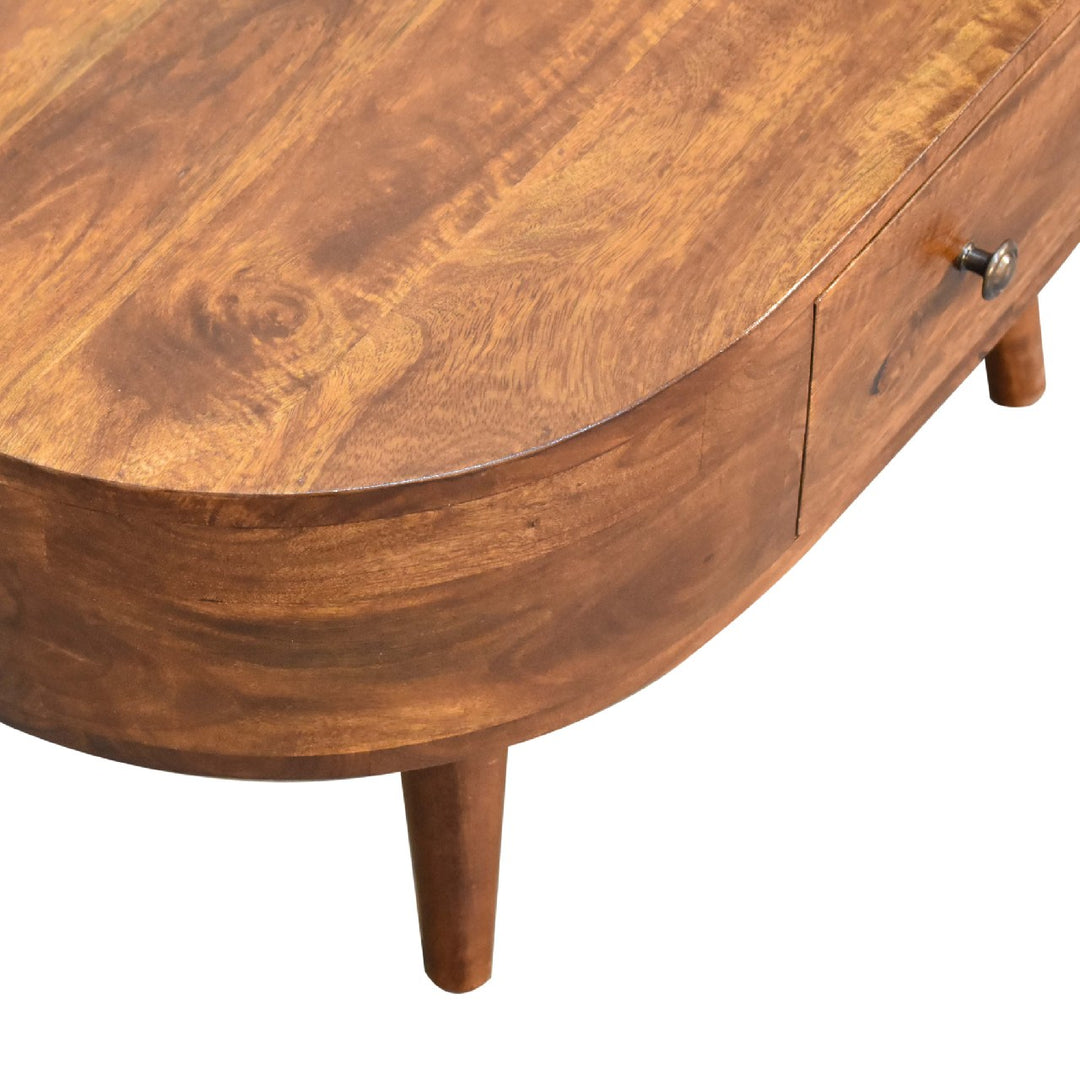 Mini Chestnut Rounded Coffee Table - Element & Elm