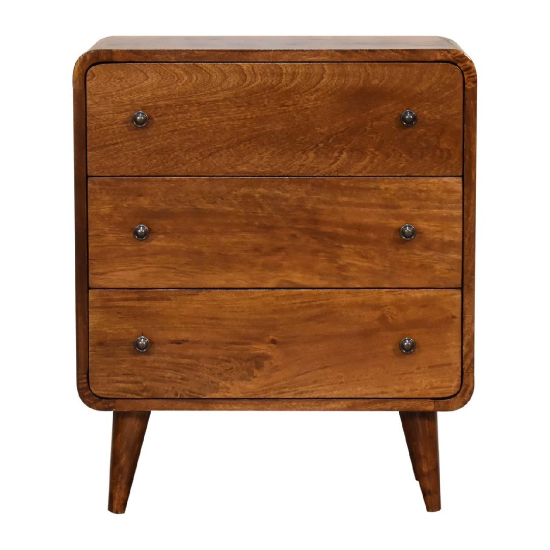 Mini Curved Chestnut Chest - Element & Elm