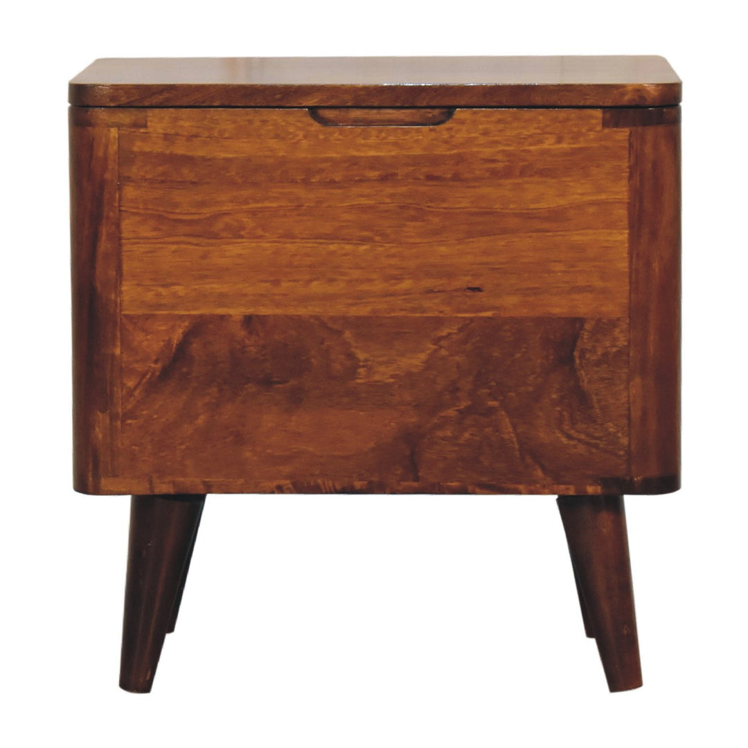 Chestnut Lid-up Storage Stool - Element & Elm