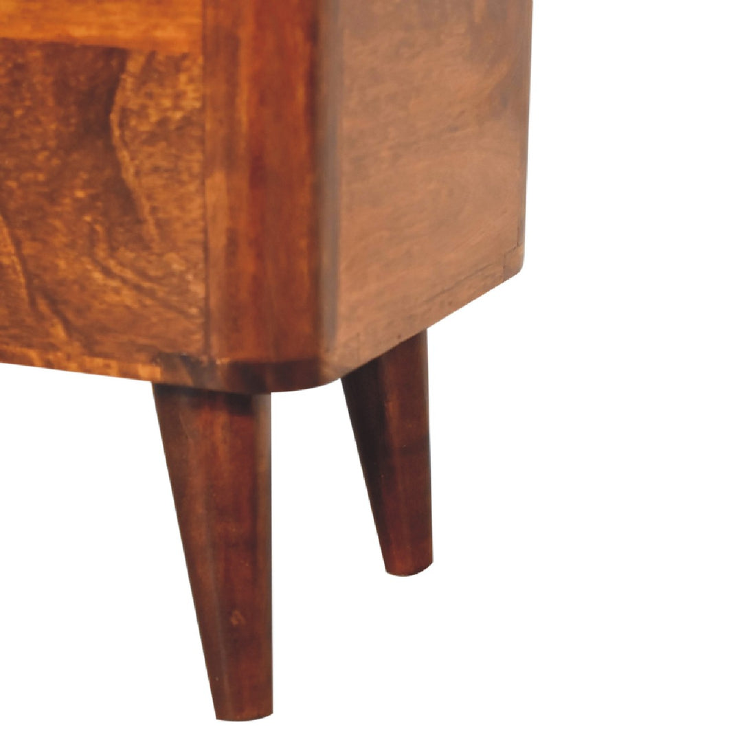 Chestnut Lid-up Storage Stool - Element & Elm