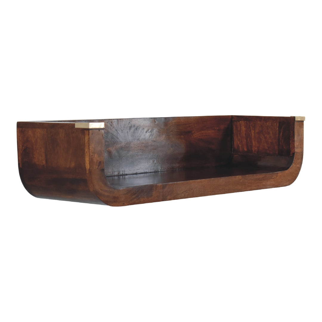 Indira Chestnut Floating Console - Element & Elm