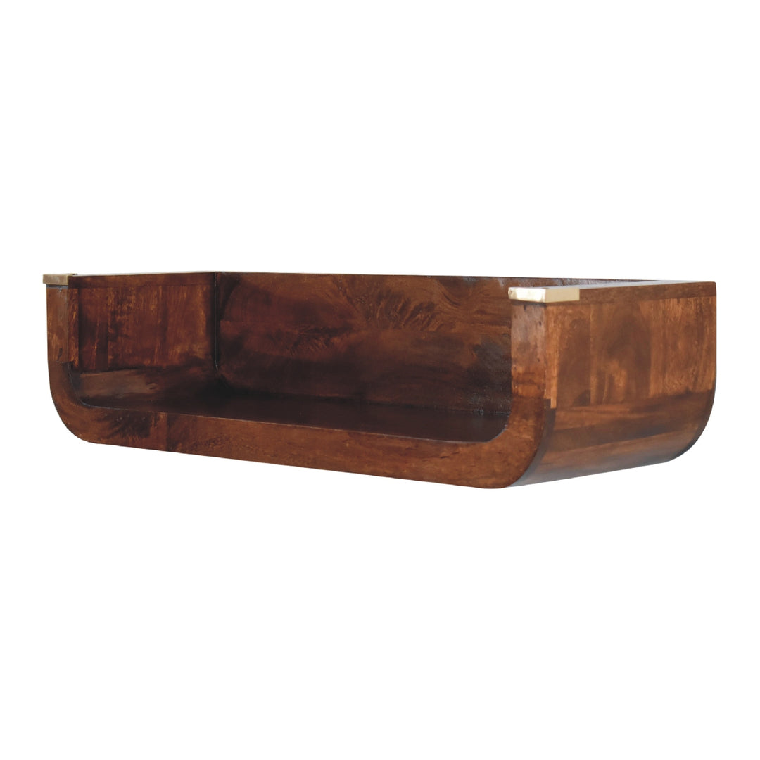 Indira Chestnut Floating Console - Element & Elm