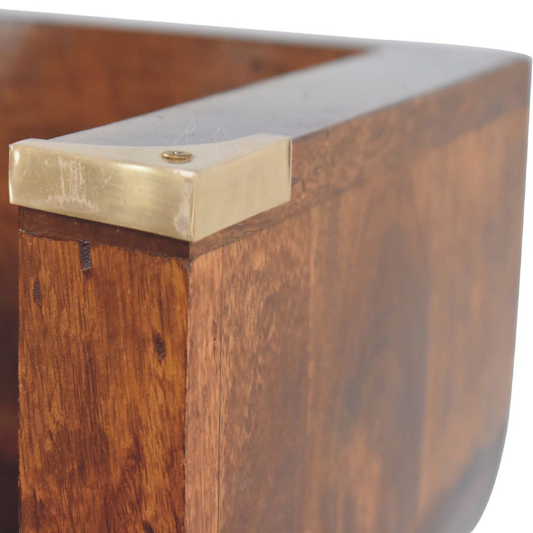 Indira Chestnut Floating Console - Element & Elm