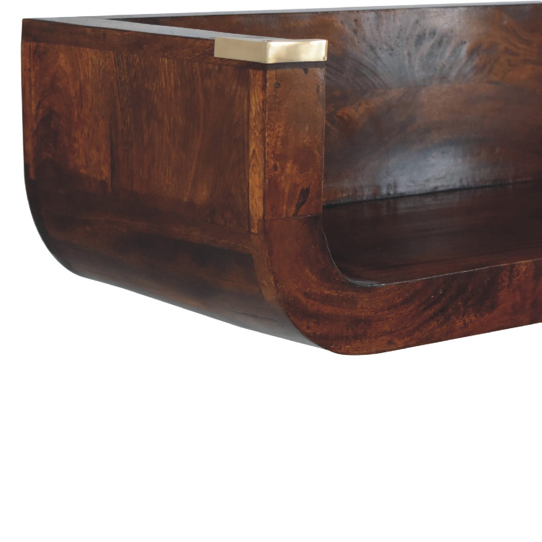 Indira Chestnut Floating Console - Element & Elm