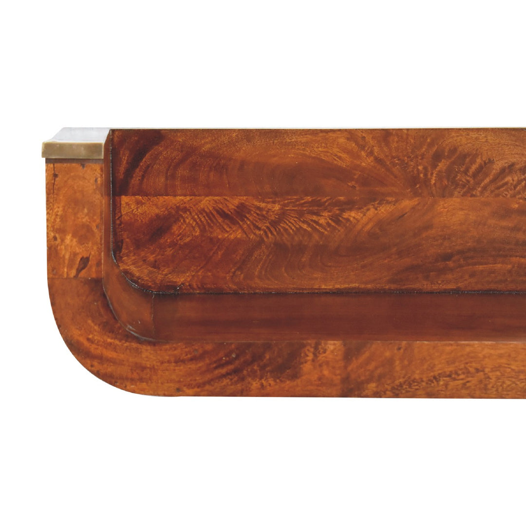 Indira Chestnut Floating Console - Element & Elm