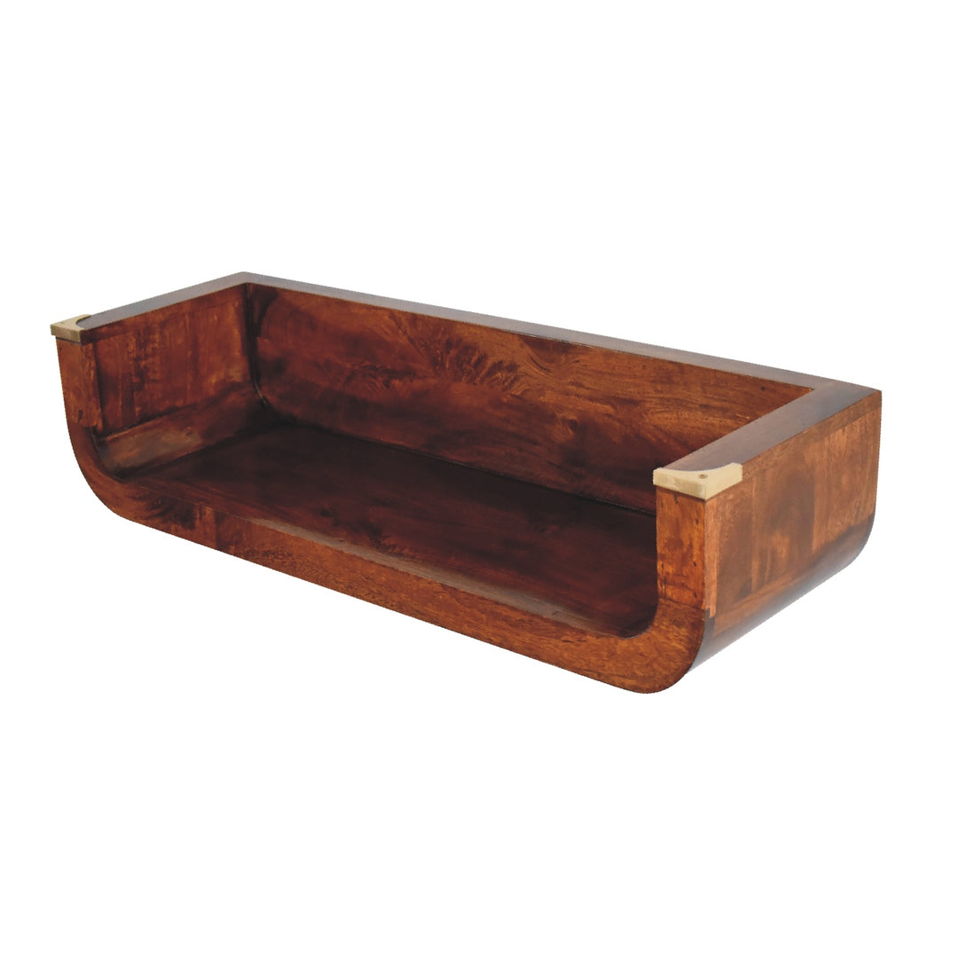 Indira Chestnut Floating Console - Element & Elm