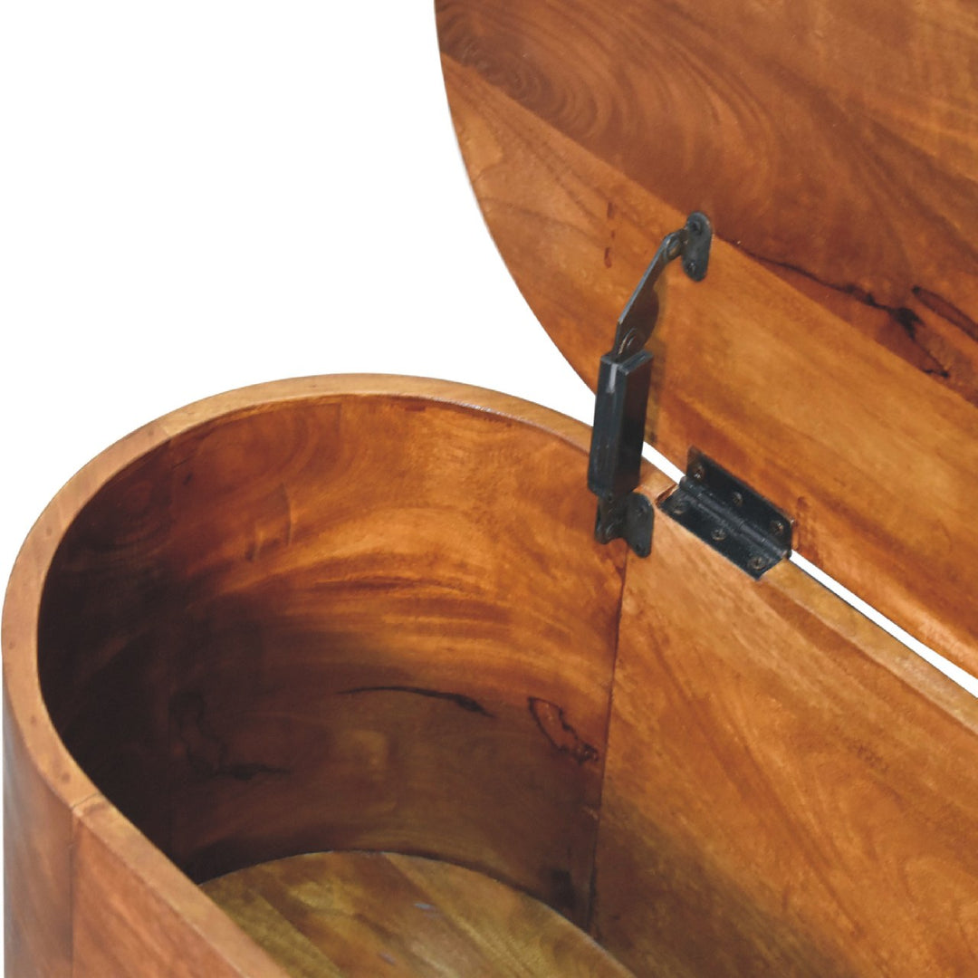 Chestnut Rounded Lid up Blanket Box - Element & Elm