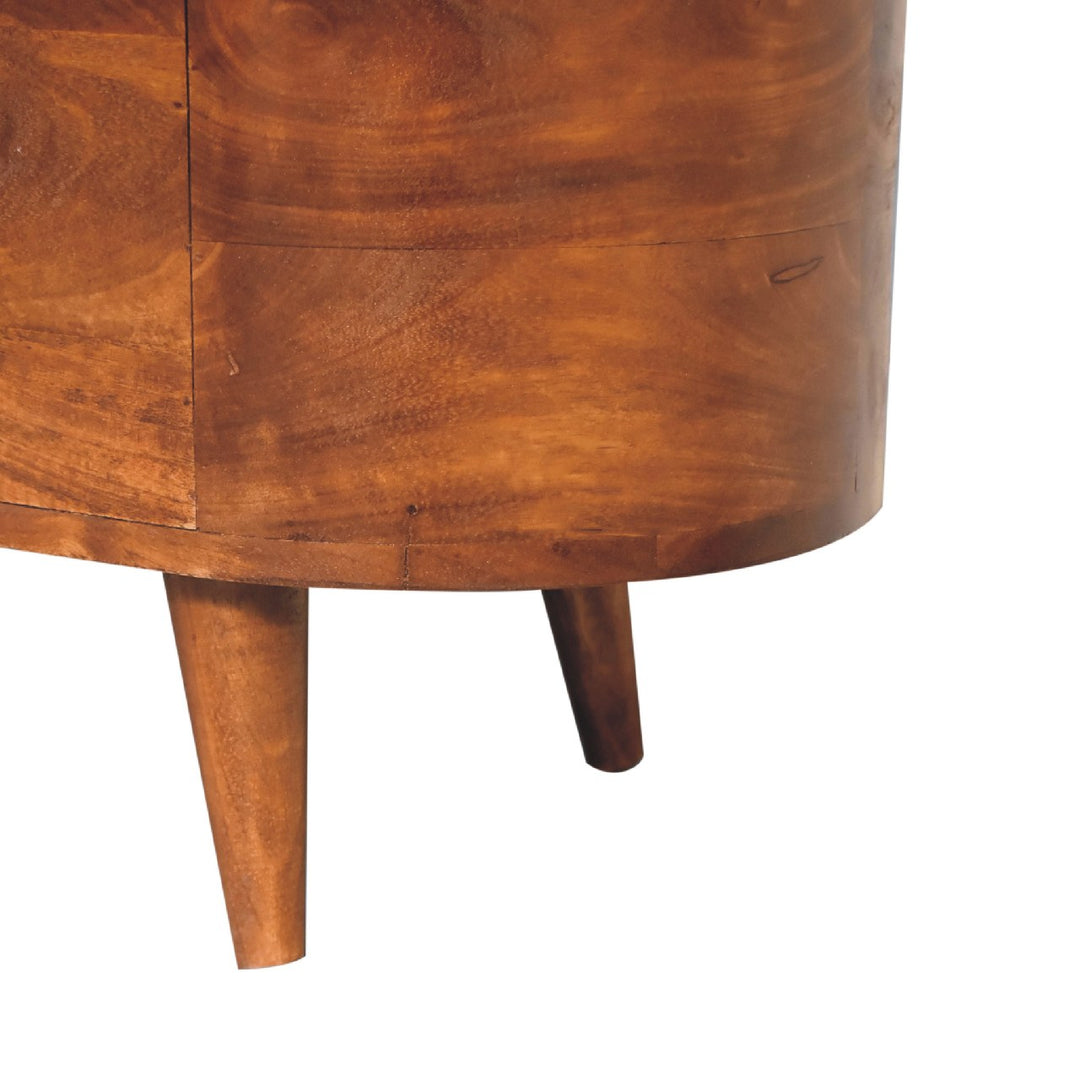 Chestnut Rounded Lid up Blanket Box - Element & Elm